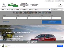 Tablet Screenshot of mcquillenchevrolet.com